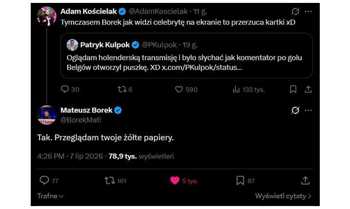 RIPOSTA DEKADY w wykonaniu Mateusza Borka na zaczepkę kibica xD